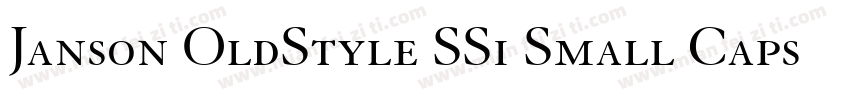 Janson OldStyle SSi Small Caps字体转换